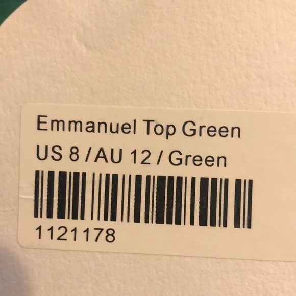 Princess Polly xx Emmanuel Top Green Lace Bustier Top Size 8 - Picture 10 of 12